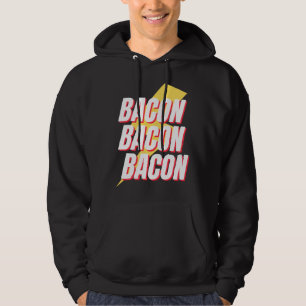 Bacon Keto Fat Fueled Retro Workout Gym Fitness Sq Hoodie