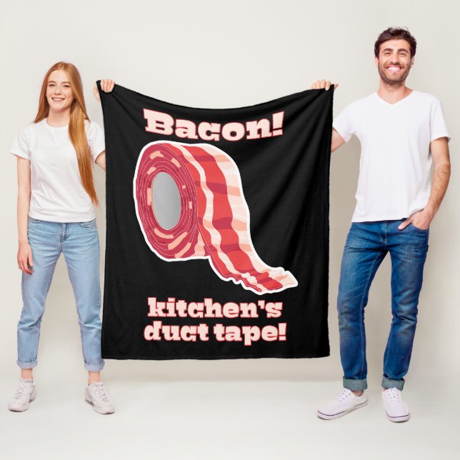 Bacon!... Kitchen's Duct Tape! Fleece Blanket (In Situ)