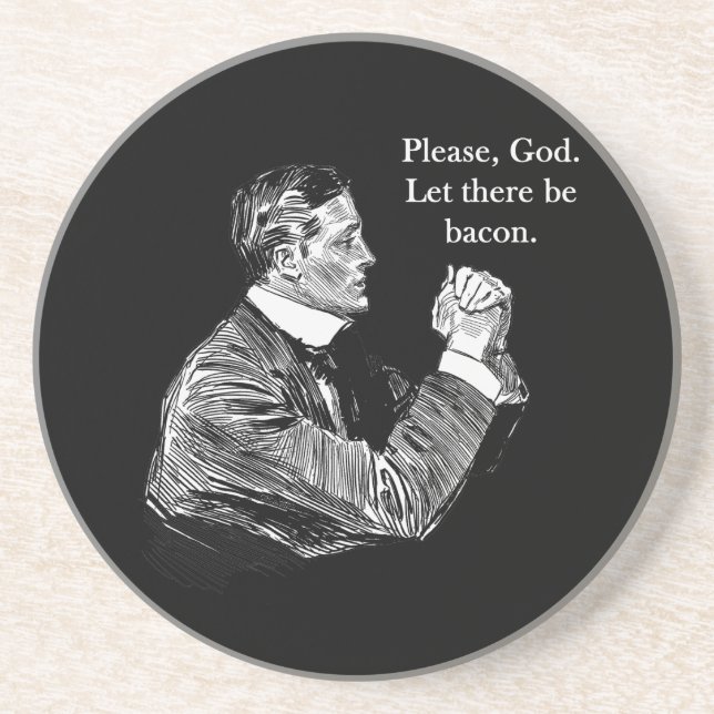Bacon Let There Be Coaster (Front)