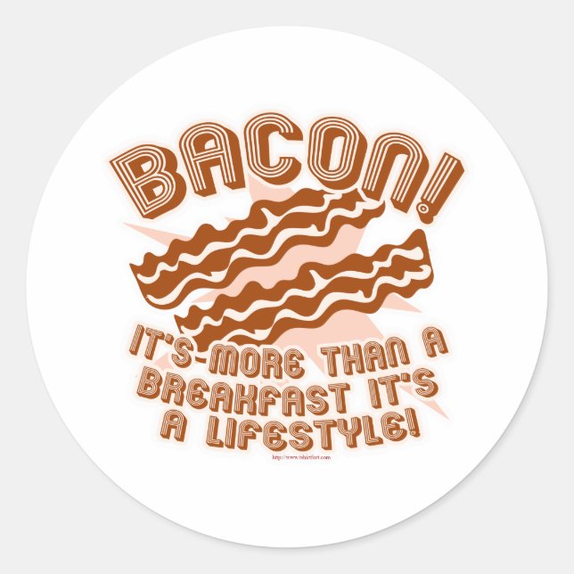 Bacon Lifestyle Classic Round Sticker (Front)
