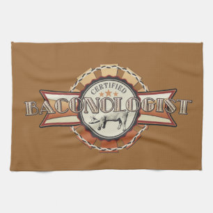 Bacon LOVE certified Baconologist Tea Towel