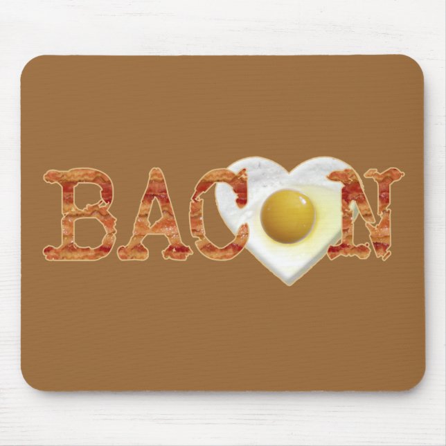 Bacon LOVE Mouse Pad (Front)