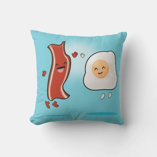 Bacon Loves Eggs Cushion (Front)