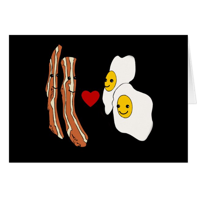 Bacon Loves Eggs Funny Bacon Design (Front Horizontal)