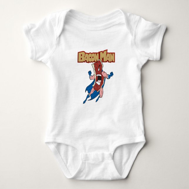 Bacon Man Baby Bodysuit (Front)