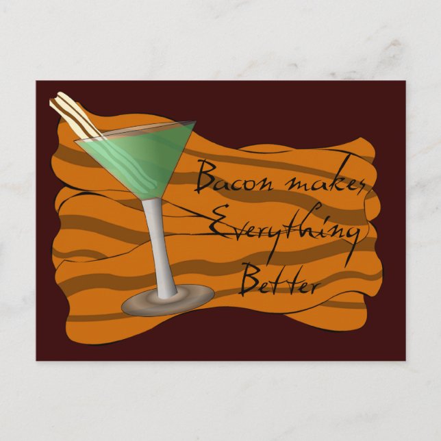 Bacon Martini Recipe Card (Front)