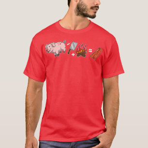 Bacon Meat PorkPig Knife Campfire Cooking Bacon  T-Shirt