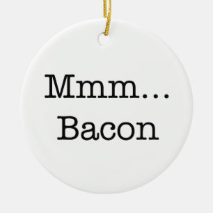 Bacon Mmm Ceramic Tree Decoration