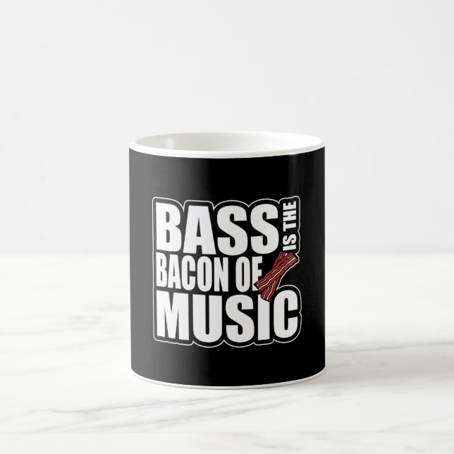 Bacon Of Music Bass Guitarist Bass Guitar Coffee Mug (Center)