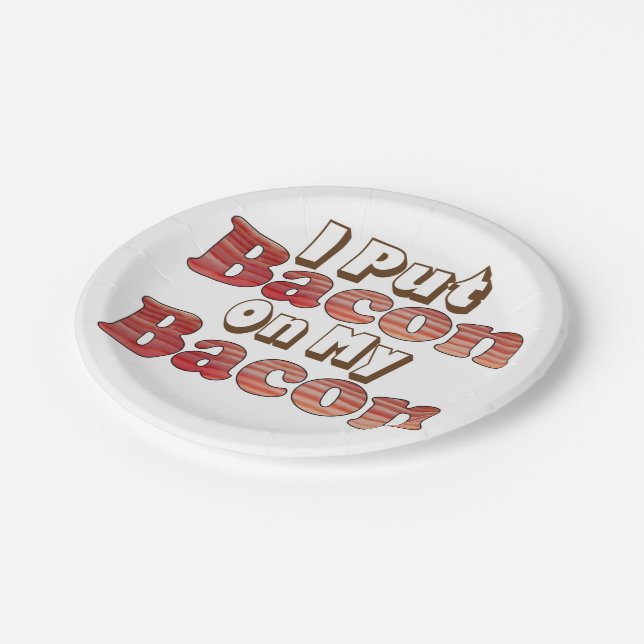 Bacon on Bacon Paper Plate (Angled)
