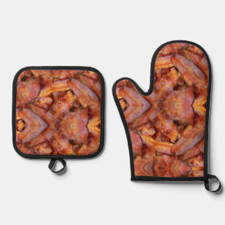 Bacon Oven Mitt & Pot Holder Set