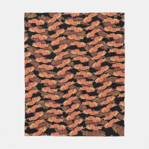 Bacon Pattern Fleece Blanket