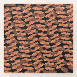 Bacon Pattern Glass Coaster