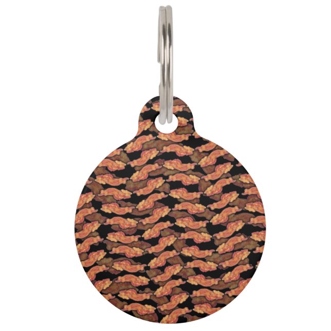 Bacon Pattern Pet Tag (Front)