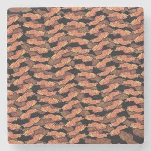 Bacon Pattern Stone Coaster
