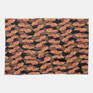 Bacon Pattern Tea Towel