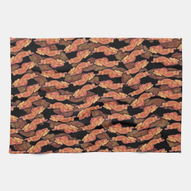 Bacon Pattern Tea Towel (Horizontal)