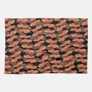 Bacon Pattern Tea Towel