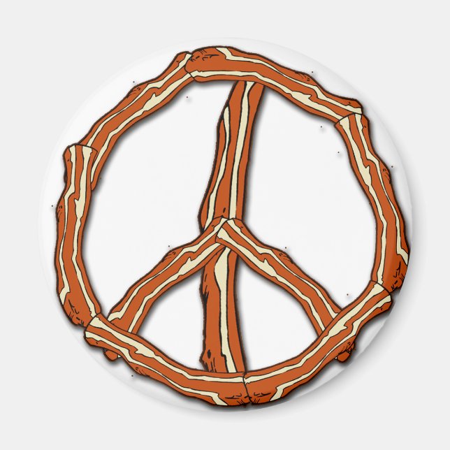 Bacon Peace Sign T-shirts, Hoodies, Gifts Magnet (Front)