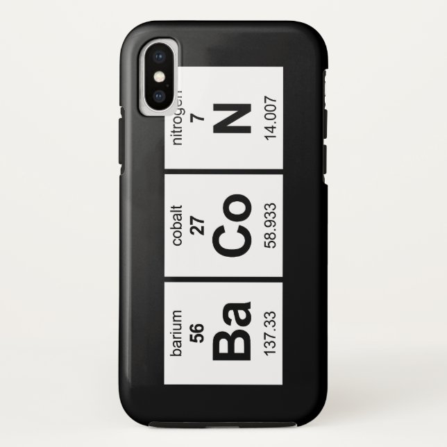 BaCoN Periodic Table Case-Mate iPhone Case (Back)