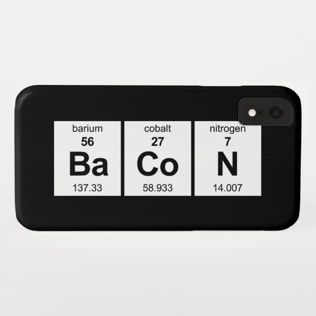 BaCoN Periodic Table Case-Mate iPhone Case (Back (Horizontal))
