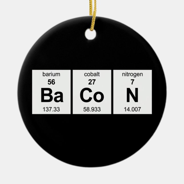 BaCoN Periodic Table Ceramic Ornament (Front)