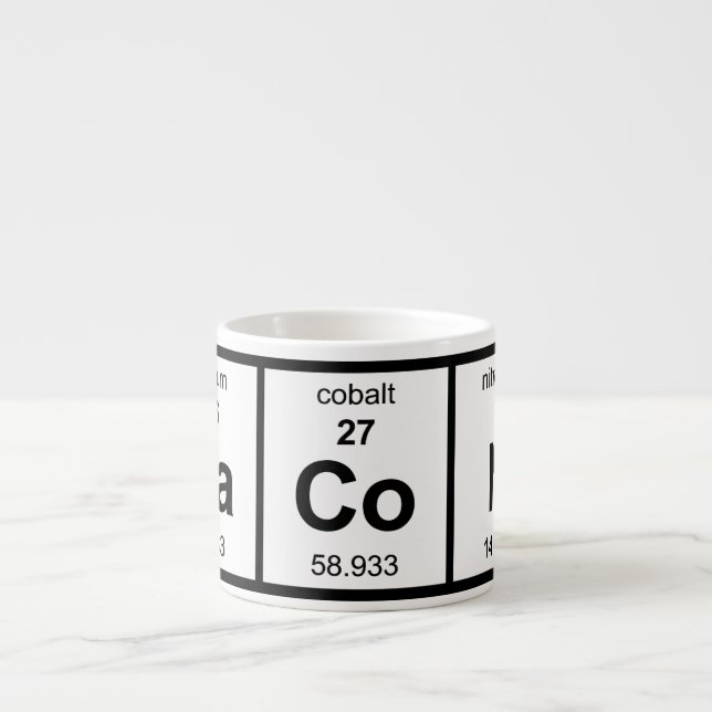 BaCoN Periodic Table Espresso Cup (Front)