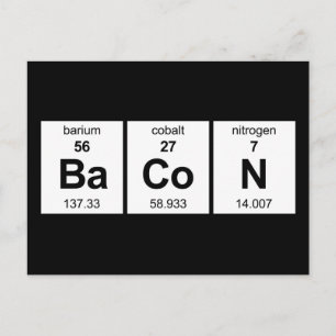 BaCoN Periodic Table Postcard