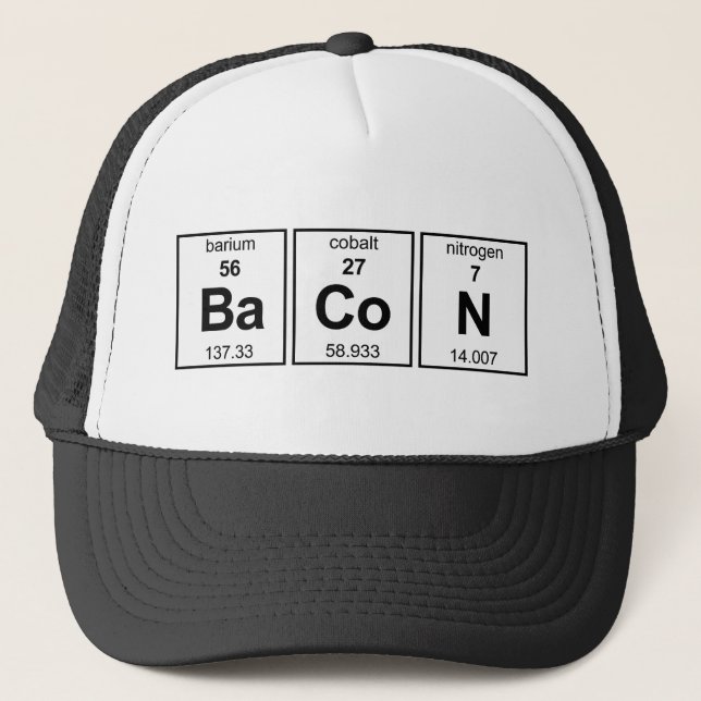 BaCoN Periodic Table Trucker Hat (Front)