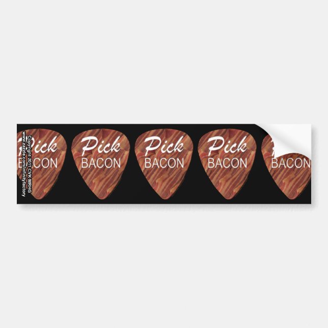 Bacon Pick Bumper Sticker (Front)