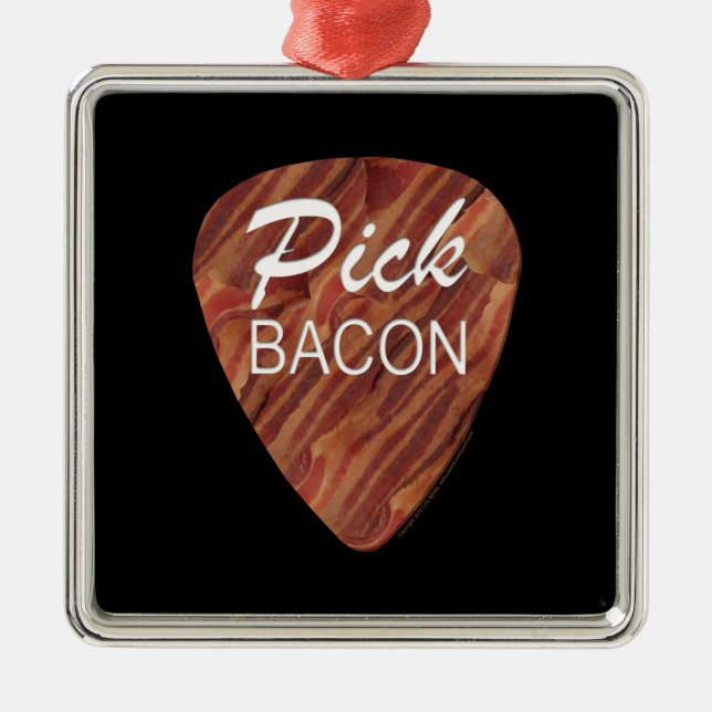 Bacon Pick Metal Ornament (Front)