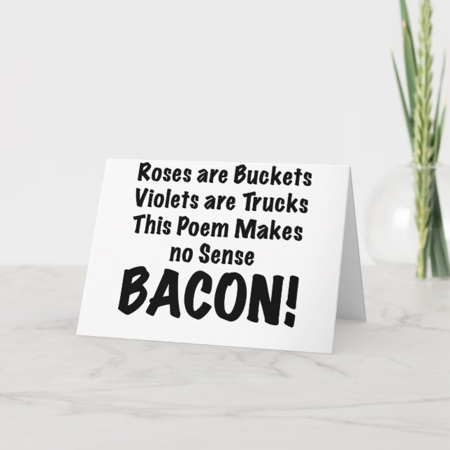 Bacon Poem Card (Front)