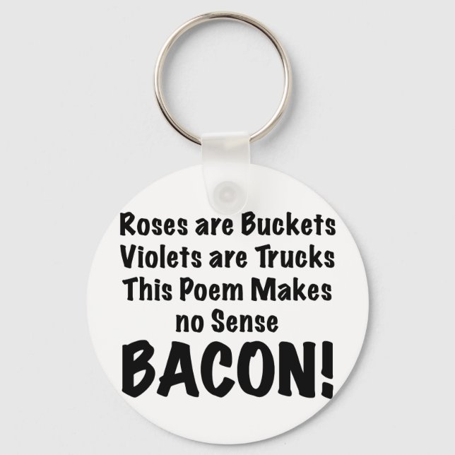 Bacon Poem Key Ring (Front)