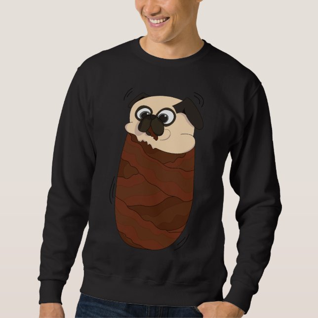 Bacon Pug Classic T-Shirt 518 Sweatshirt (Front)