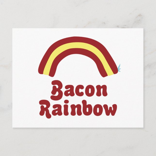 Bacon Rainbow Postcard (Front)