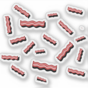Bacon red meat lover fun retro pattern