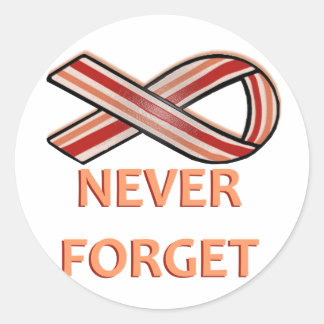 Bacon Ribbon Classic Round Sticker