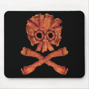 Bacon Skull and Crossbones Mouse Pad