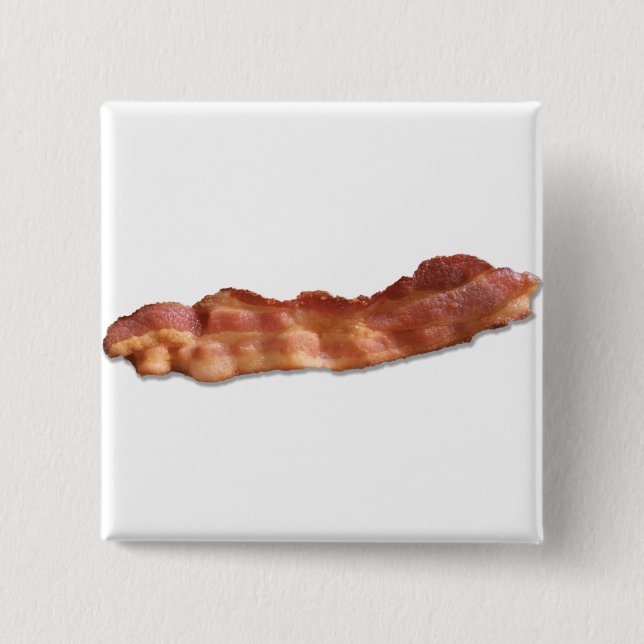 Bacon Strip 15 Cm Square Badge (Front)