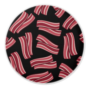 Bacon Strips Pattern Ceramic Knob