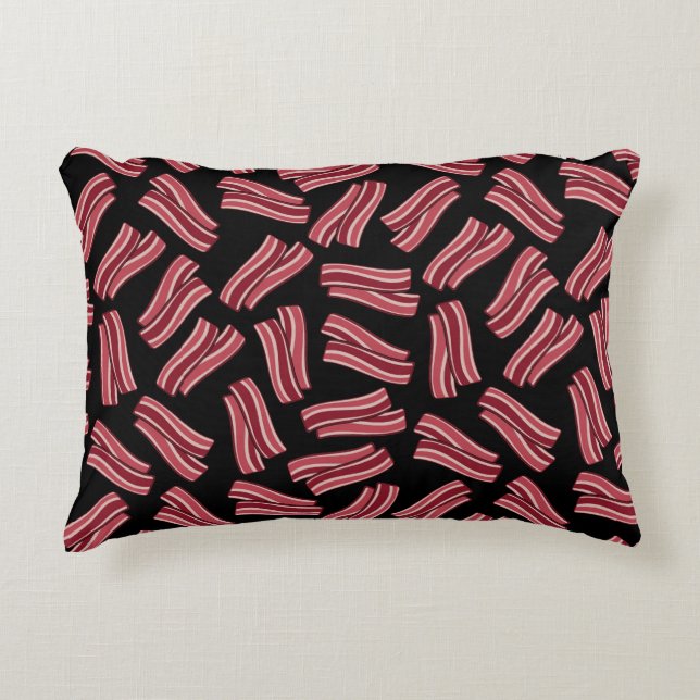 Bacon Strips Pattern Decorative Cushion (Front)