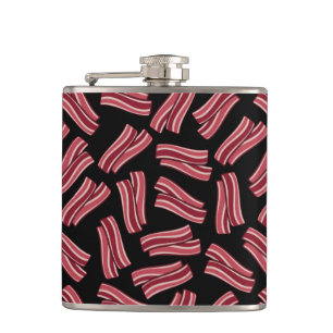 Bacon Strips Pattern Hip Flask