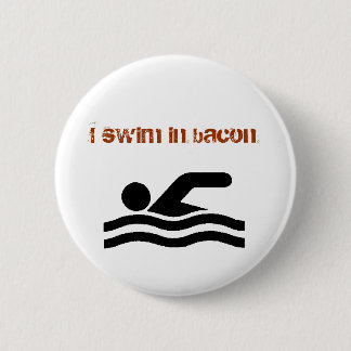 Bacon Swimmer 6 Cm Round Badge