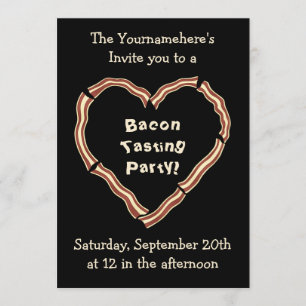 Bacon tasting party invitation
