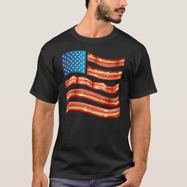 Bacon  Tee Meat    USA Flag (Front)