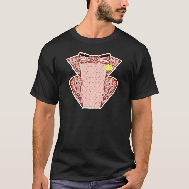 Bacon Tuxedo Novelty Breakfast Humour T-Shirt (Front)