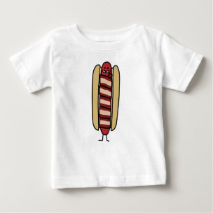 Bacon Wrapped Hot Dog Hotdog Wiener Bacon-wrapped Baby T-Shirt