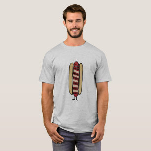 Bacon Wrapped Hot Dog Hotdog Wiener Bacon-wrapped T-Shirt