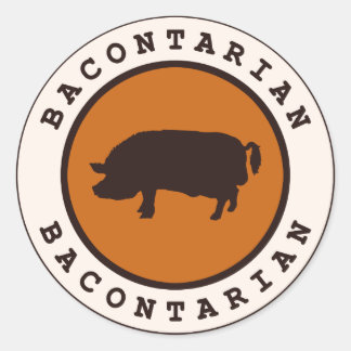 Bacontarian Classic Round Sticker
