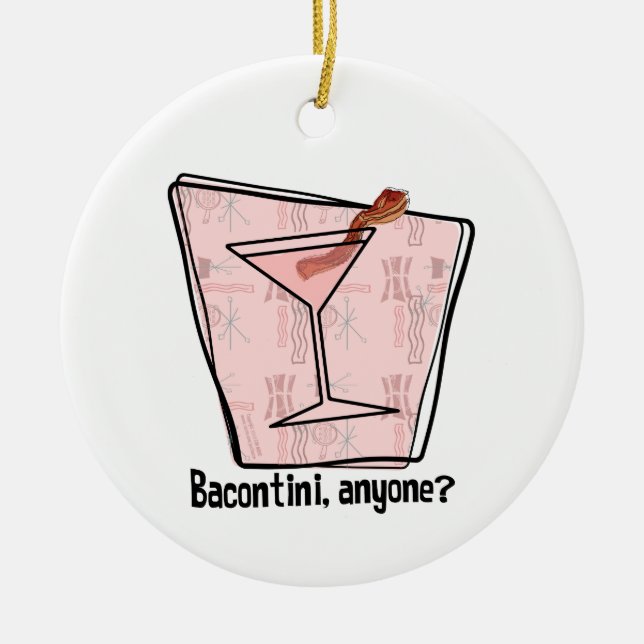 Bacontini Anyone Ceramic Tree Decoration (Front)